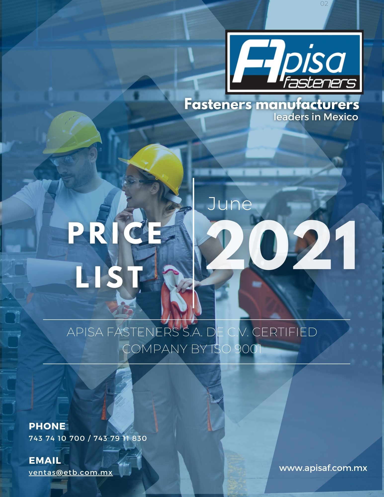 Price list june 2021 APISA FASTENERS